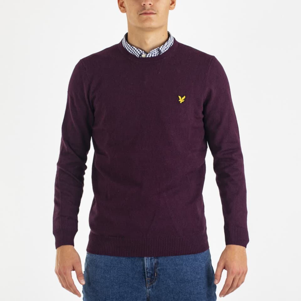 Cotton Merino Crew Neck Jumper - 1
