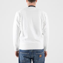 Diagonal Raised Fleece Crew Neck Lens Sweatshirt - 5