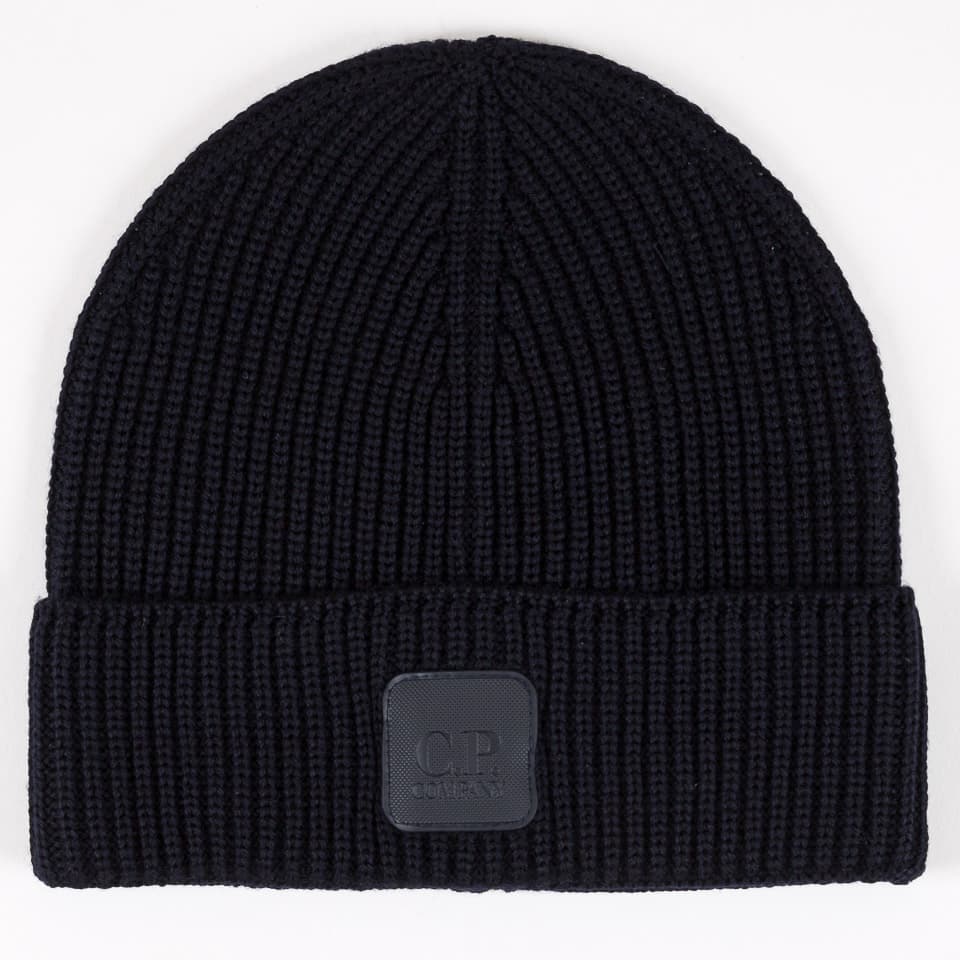 Metropolis Series Extrafine Merino Wool Logo Beanie - 1