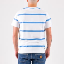Tennis Embroidered Crew Neck Striped Cotton Jersey T-Shirt - 4