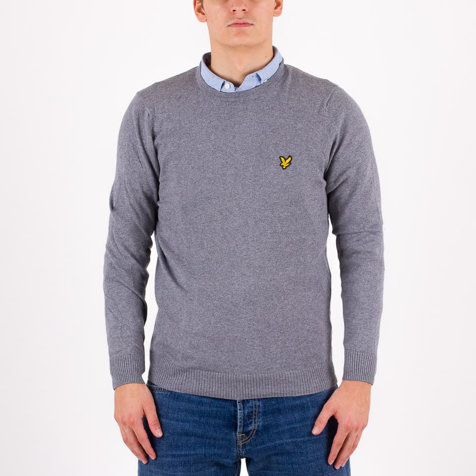 Cotton Merino Crew Neck Jumper - 1