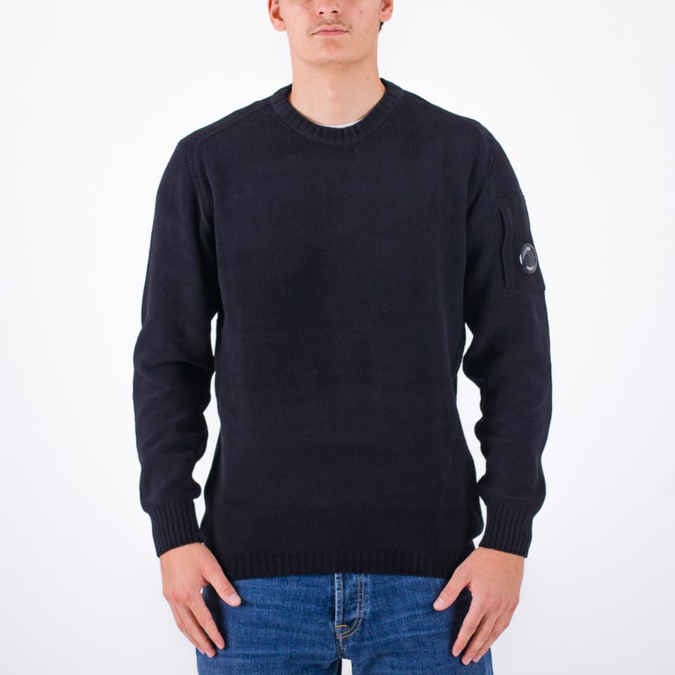 Chenille Cotton Crew Neck Knit - 1