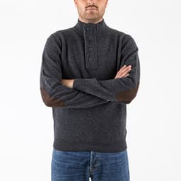 Patch Half Zip Sweater - 2