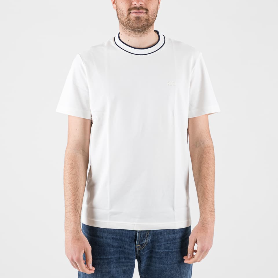 Stretch piqué Tipped T-Shirt - 1