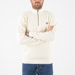Waffle Stitch Half Zip Jumper - 2