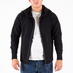 Diagonal Raised Fleece Zipped Goggle Hoodie - 7