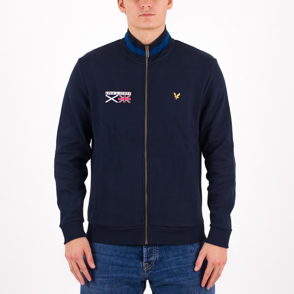 Flag Crew Neck Tipped Sweatshirt - 1