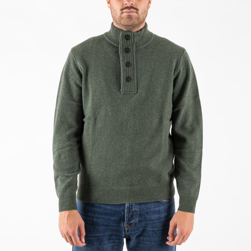 Patch Half Zip Sweater - 1