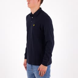 Long Sleeve Polo Shirt With Cord Collar - 2