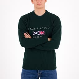 Flag Knitted Embroidered Crew Neck Jumper - 3