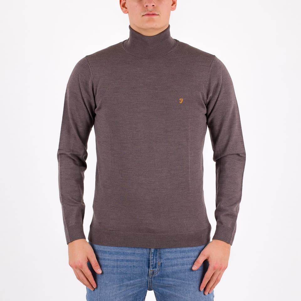 Gosforth Merino Roll Neck Sweater - 1