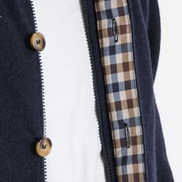 Lambswool Buttoned Cardigan - 8