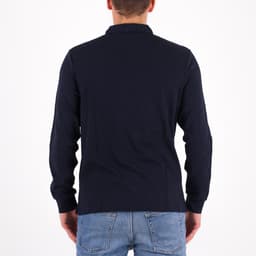 Long Sleeve Polo Shirt With Cord Collar - 5