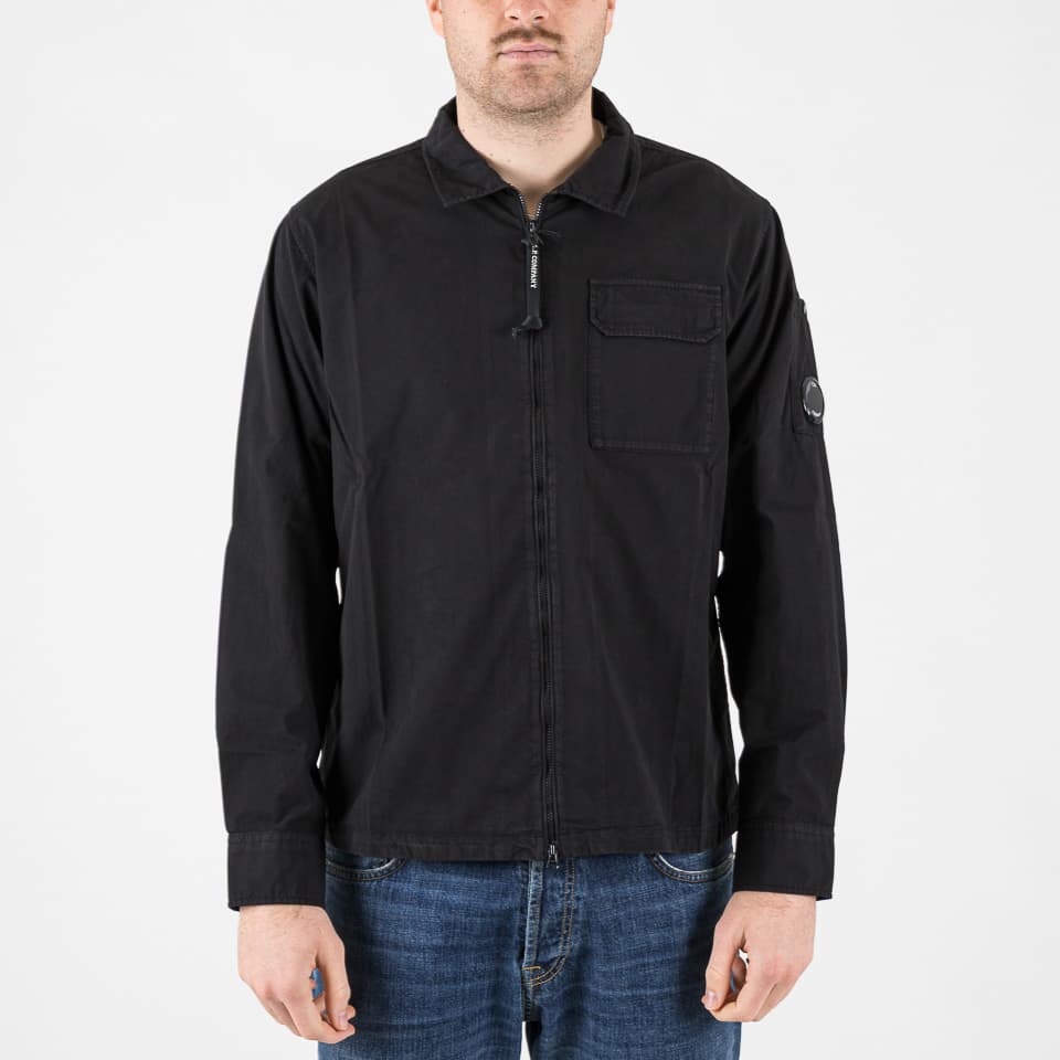 Organic Gabardine Zipped Lens Overshirt - C.P. Company - Giacche