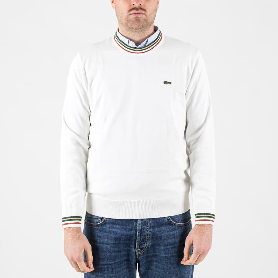 Striped Cotton Jersey Sweater - Lacoste - Maglie