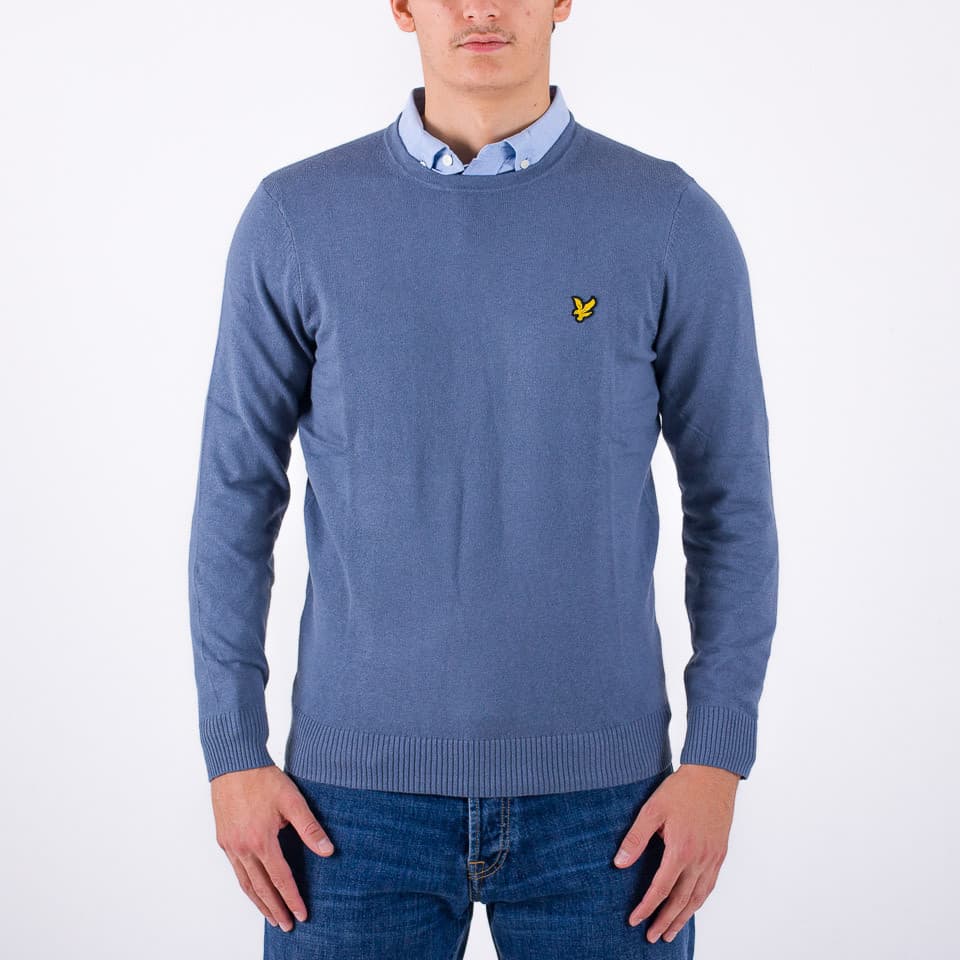 Cotton Merino Crew Neck Jumper - 1