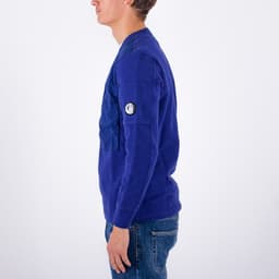 Diagonal Fleece Mixed Utility Sweatshirt - 4
