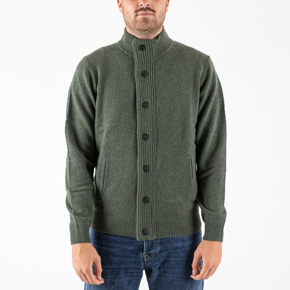 Essential Patch Zip Through Jumper - Barbour - Jumpers & Sweaters