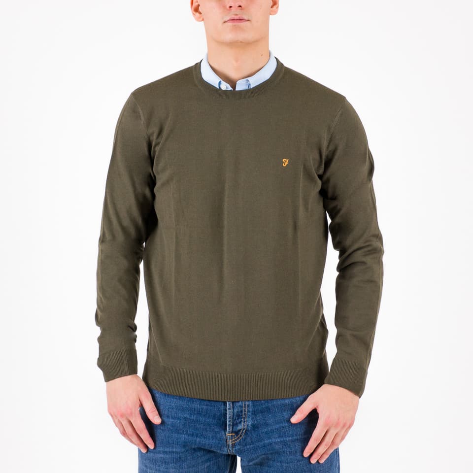 Mullen Merino Wool Jumper - Farah - Jumpers & Sweaters