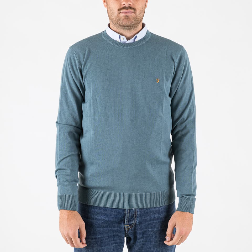 Mullen Merino Wool Jumper - Farah - Jumpers & Sweaters