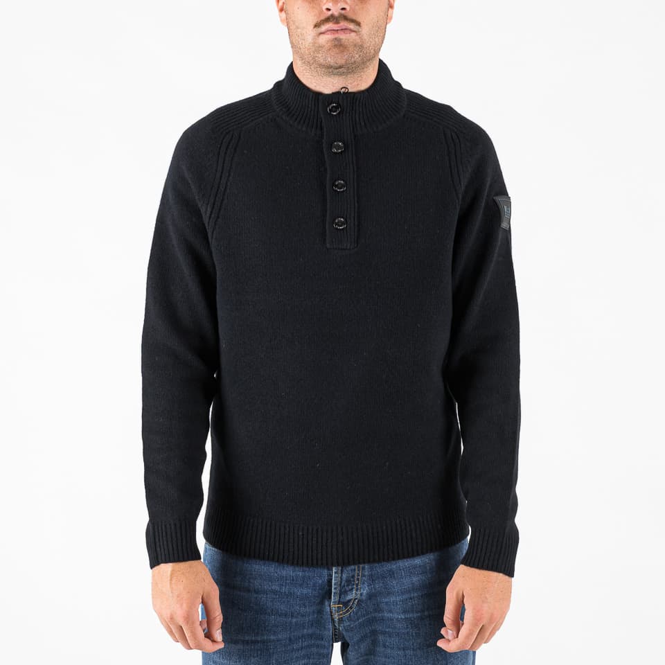 Castillos Knitted Wool Quarter Neck Sweater - Weekend Offender - Jumpers & Sweaters