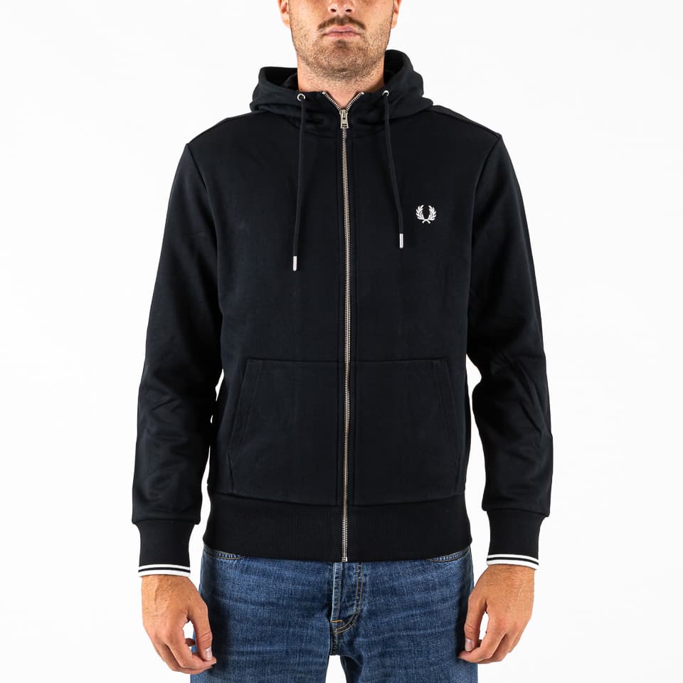 Hooded Zip Through Sweatshirt - 1