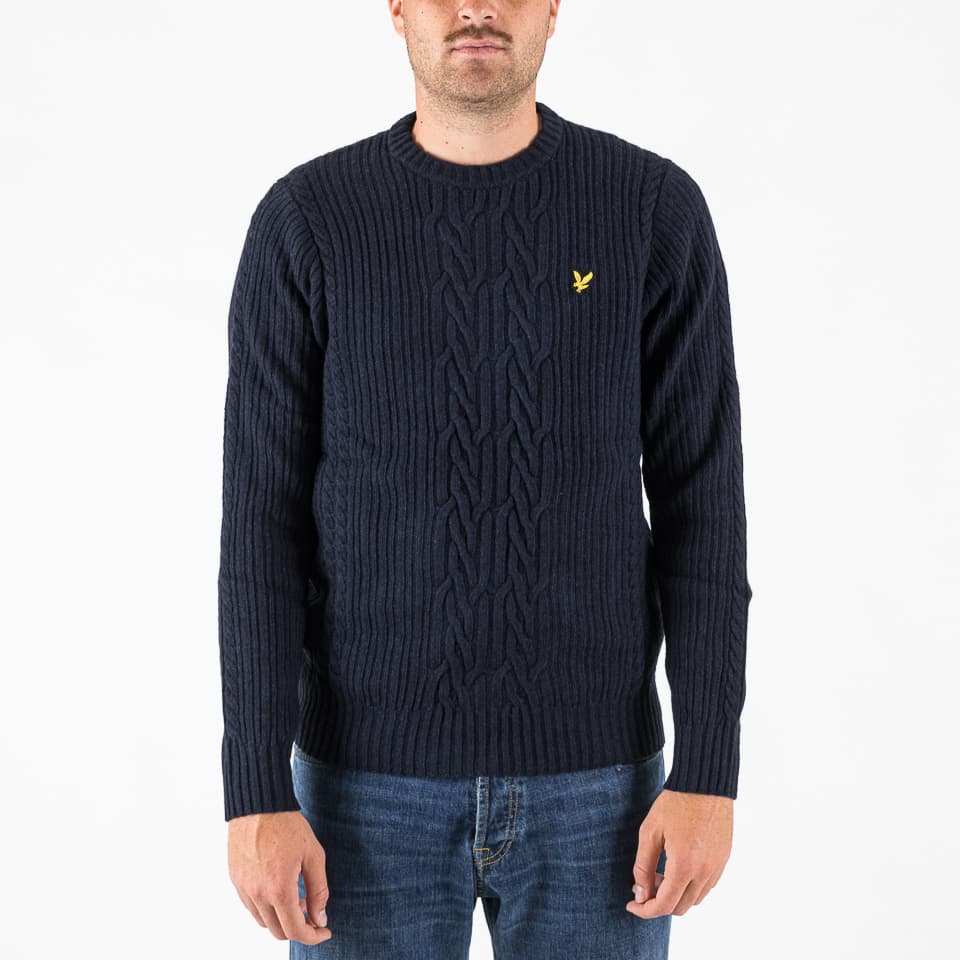 Ribbed Cable Knit Jumper - Lyle & Scott - Jumpers & Sweaters