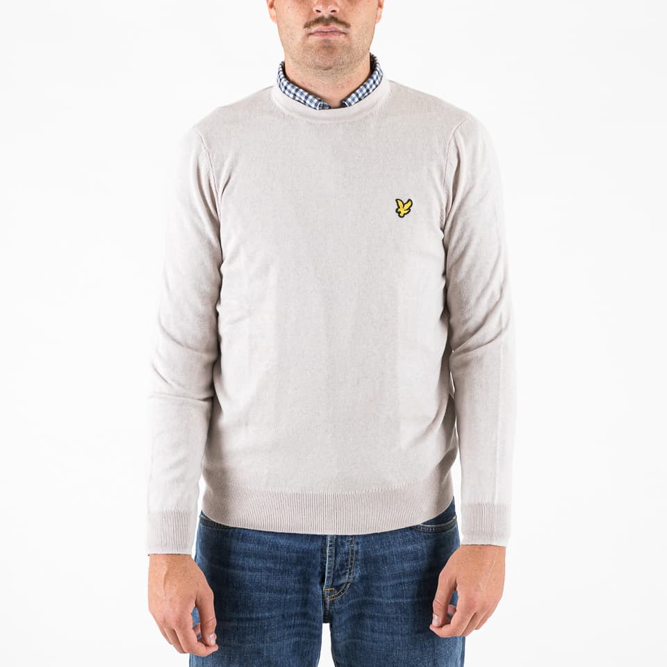 Cotton Merino Crew Neck Jumper - 1