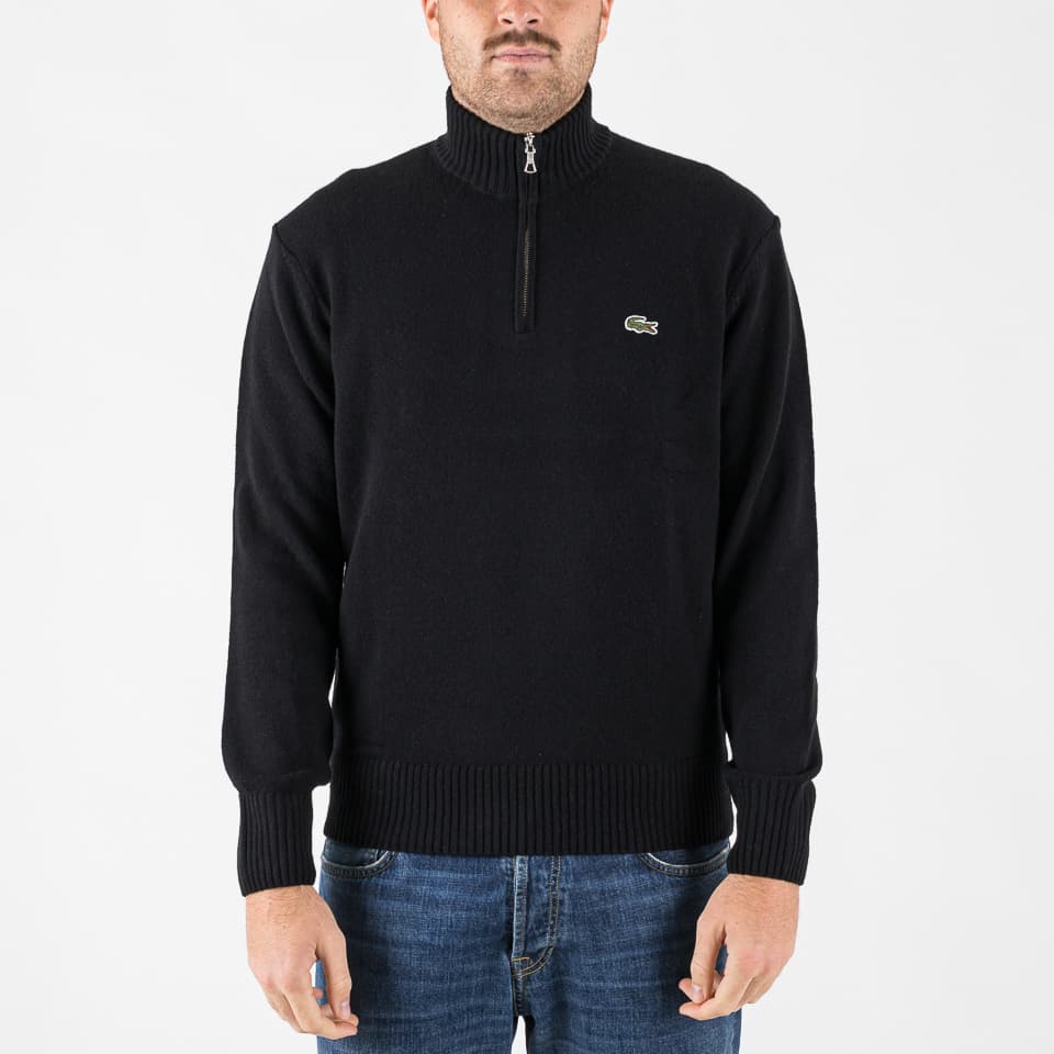 1/4 Zip Sweater in Brushed Wool - Lacoste - Jumpers & Sweaters