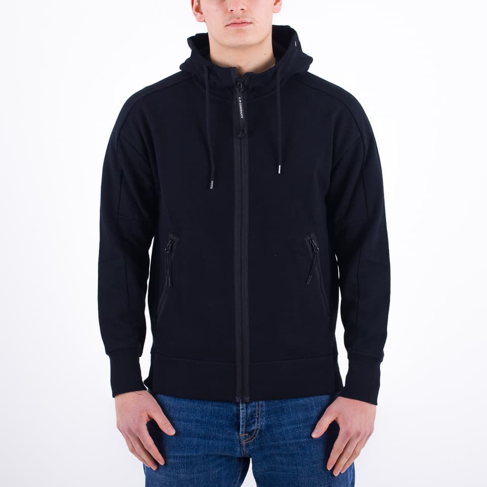 Diagonal Raised Fleece Goggle Hoodie - 1