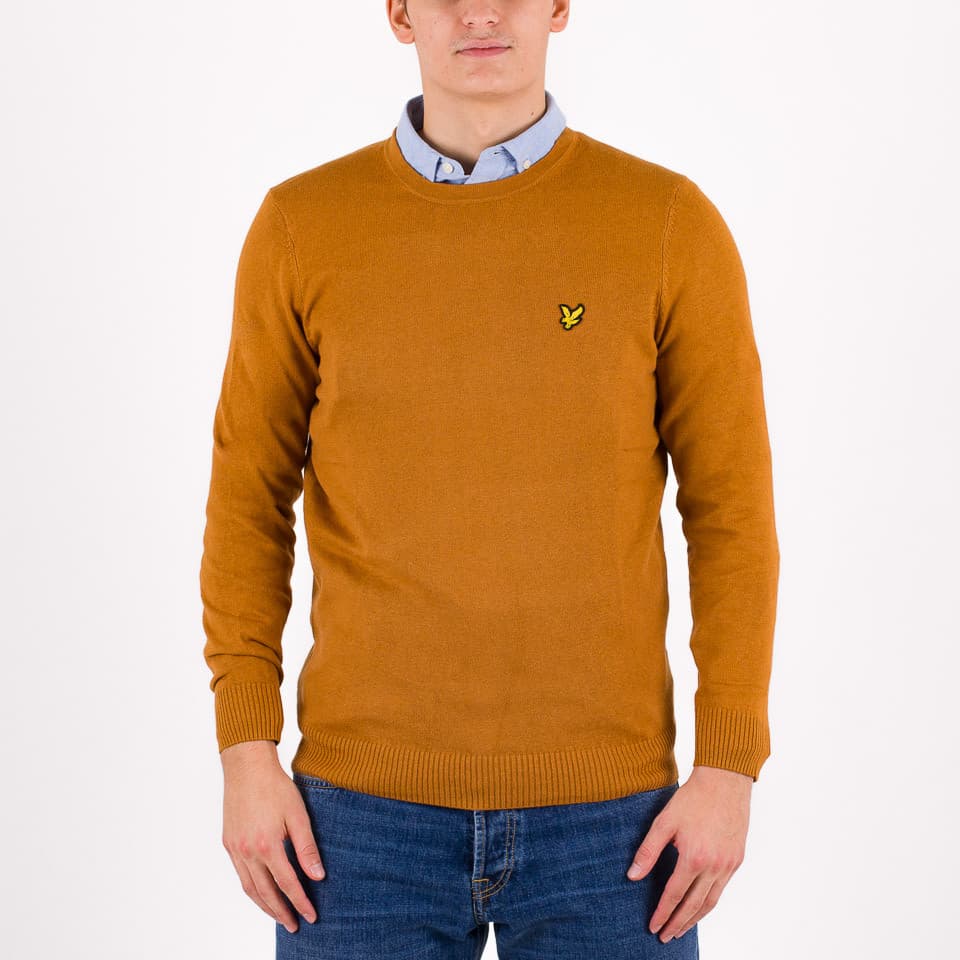 Cotton Merino Crew Neck Jumper - 1