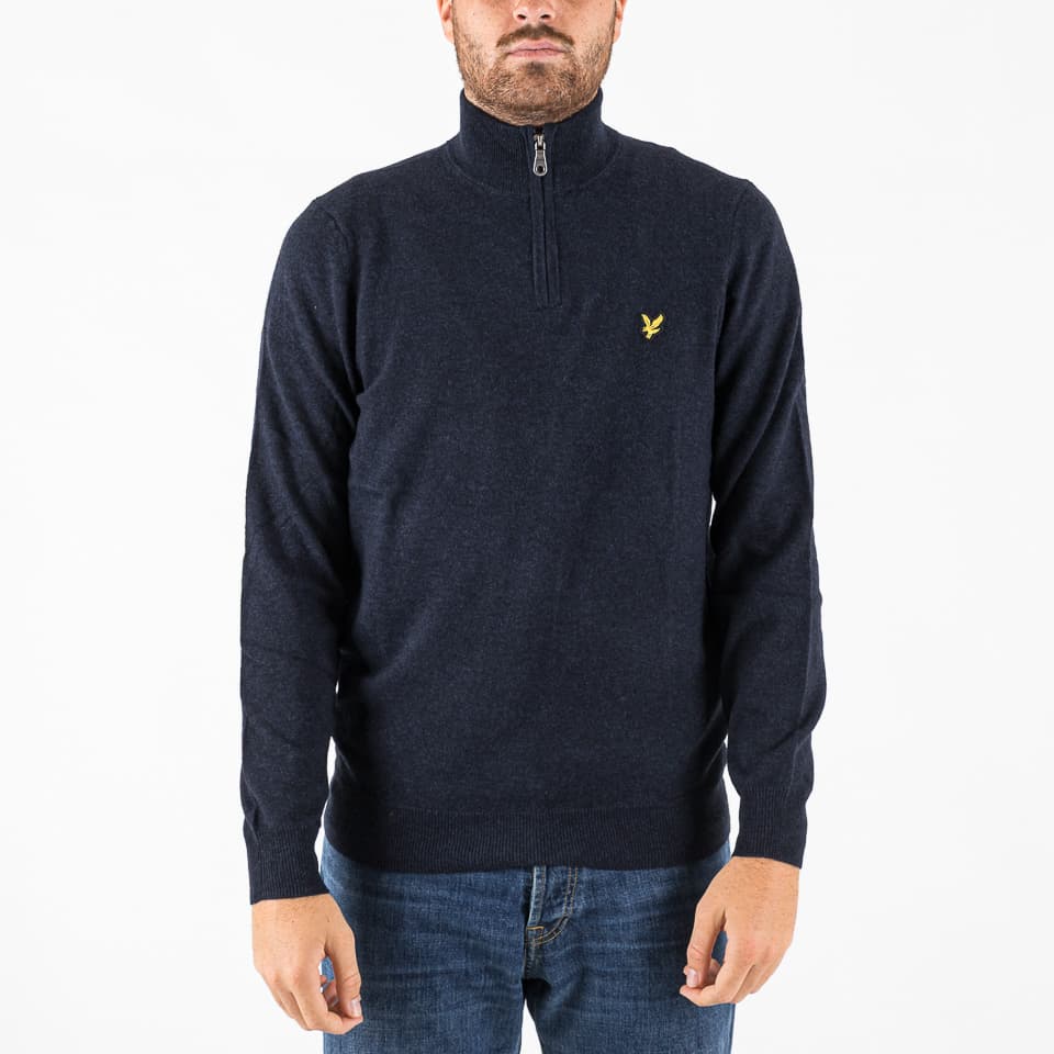 Lambswool Blend Quarter Zip Jumper - Lyle & Scott - Jumpers & Sweaters