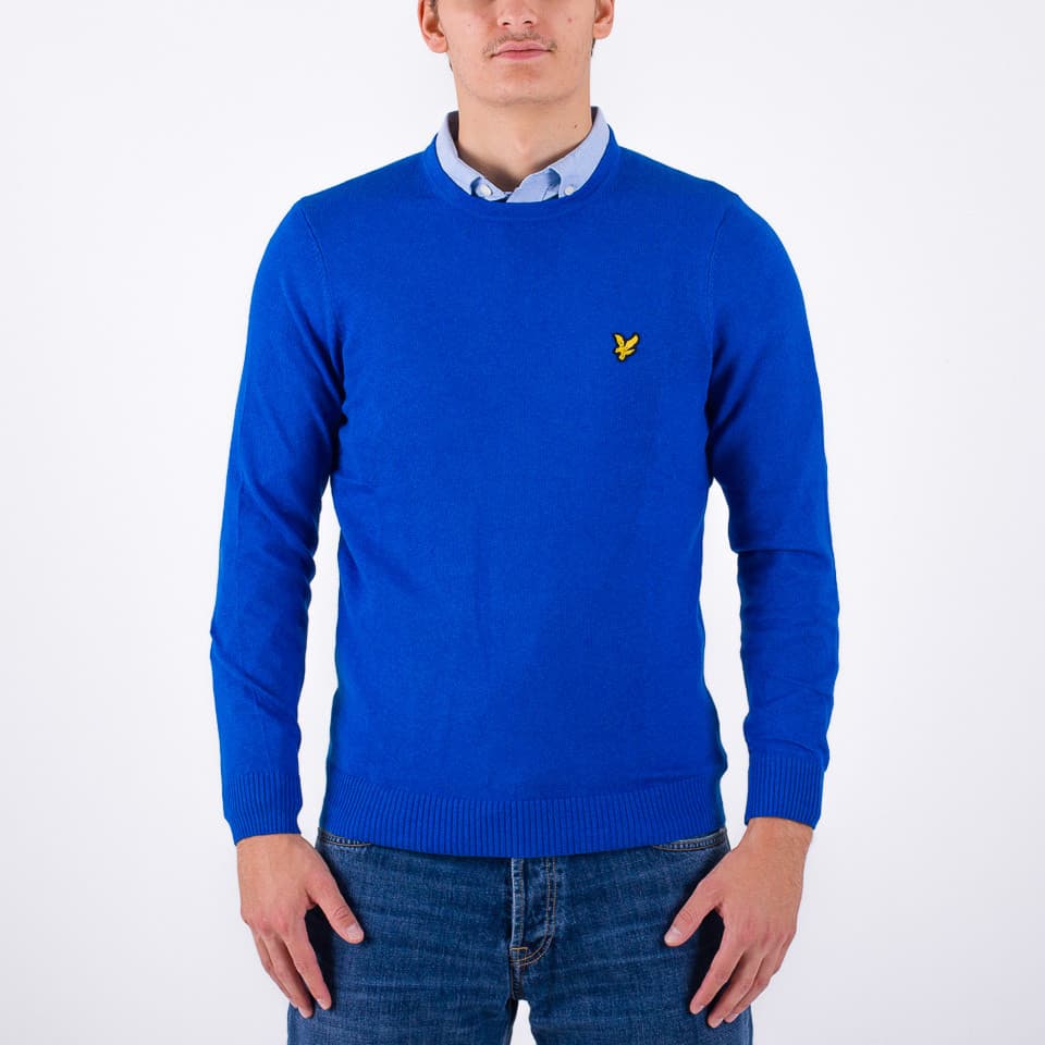 Cotton Merino Crew Neck Jumper - 1