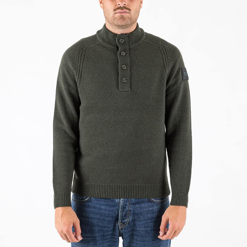 Castillos Knitted Wool Quarter Neck Sweater - Weekend Offender - Jumpers & Sweaters