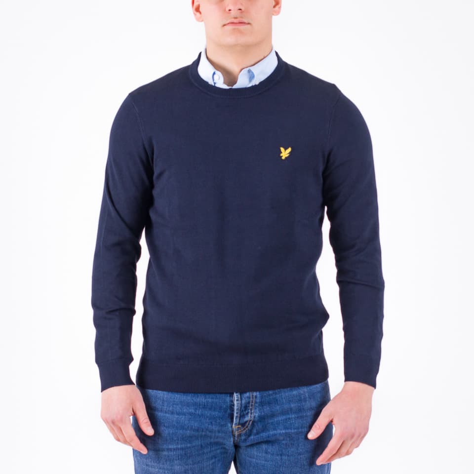 Cotton Crew Neck Jumper - 1