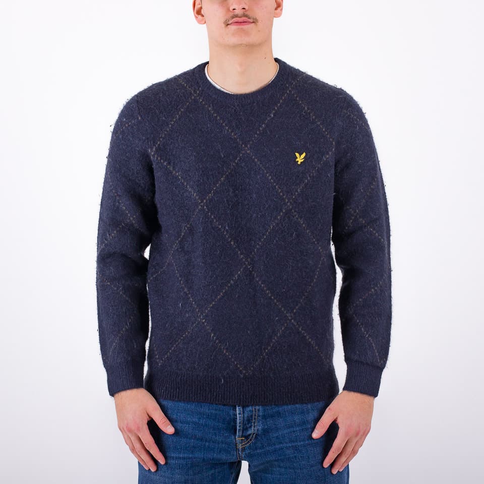 Brushed Argyle Jumper - 1